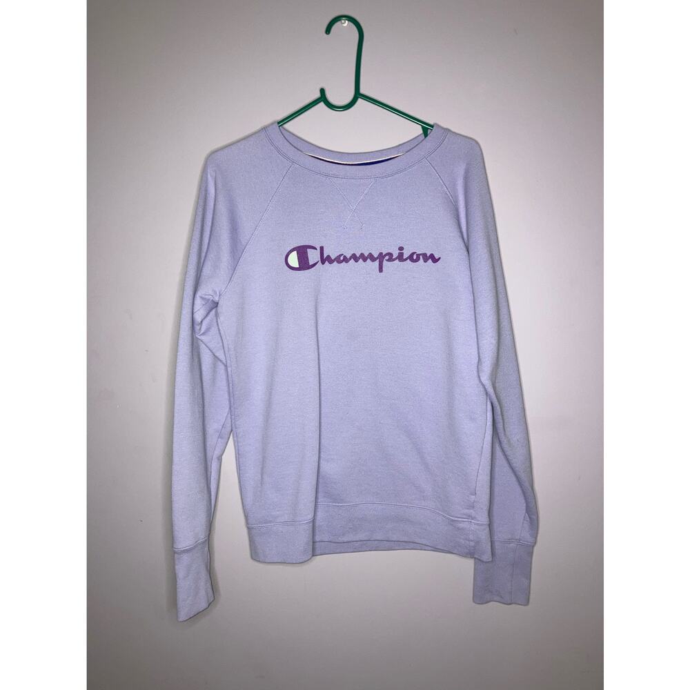 Champion Powerblend Crew Sweatshirt Purple Small